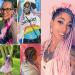 Shangxiu Ombre Braids Extensions - 6Pcs Kanekalon 24 Crochet Hair in Blue Light Purple & Pink | High-Quality Kunsthaar for Inclusive Styling - Buy Online on GoSupps.com