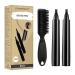 Beard Pen Beard Filler Pencil Beard Pencil Filler for Men Beard Pencil Filler for Men with Brush Hair and Beard Filler Waterproof Long Lasting Natural Black 2pc
