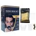 Anself Nose Hair Removal Wax Kit Nose Hair Wax Nose Wax Set Wax Application Pens Beans Moustache Stickers (#2)