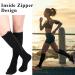 Tarpop Compression Socks for Women & Men - 4 Pairs Zippered Closed Toe 20-30 mmHg - Large/X-Large - Black - Buy Online on GoSupps.com