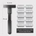Adjustable Double Edge Safety Razor with 10 Stainless Steel Blades | Men's Safety Shaving Razors 11 Piece Set - Buy Online on GoSupps.com
