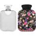 NAANLE Ethno Paisley Flowers Hot Water Bottle - 2L Transparent Bottle for Pain Relief & Heat Therapy - Ideal for Back Hand & Feet - Buy Online on GoSupps.com