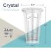 Fit Meal Prep 24 oz Clear Plastic Cups with Flat Slotted Lids - 100 Pack | Ideal for Iced Drinks, Coffee, Tea, Smoothies, Boba | Disposable, Extra Large Size - Buy Online on GoSupps.com