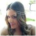 Inilbran Boho Layered Head Chain Gold Cuban Chain Headpieces Headband Punk Chunk Link Chain Heairchain Vintage Hair Prom Costume Festival Hair Accessories Jewelry for Women and Girls