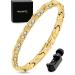 Magnetrx Ultrastarkes Magnetic tape for women - double magnet stainless steel crystal magnetic tape for women - adjustable bracelet length with size determination tool (gold)