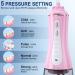 Water Dental Flosser - Cordless Teeth Cleaning MOCEL | 5 Modes Oral Irrigator | Portable USB C Rechargeable | IPX7 Waterproof | Perfect for Home & Travel (Pink - Buy Online on GoSupps.com