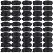 50 Pieces Blindfold Eye Cover Sleep Mask Blind Folds for Game 4 Layers Blindfold Sleeping Masks Soft Sleep Mask Bulk with Nose Pad and Elastic Strap for Games Party Travel Sleep Women Men Black
