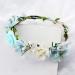 Handmade Adjustable Flower Crown Headband - Light Blue & White Floral Halo Headpiece - Photo Props - Buy Online on GoSupps.com