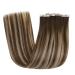 LAAVOO Real Hair Tape Extensions - Brown Balayage Dark Blond #4/27/4 - 5 Pieces 55cm Virgin Hair - Buy Online on GoSupps.com