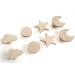 PLT 4 pieces of furniture handles for children's room made of untreated oak wood in the cloud motif button chest of drawers for closet drawer children's room gift idea (4 cloud) 4 beige cloud