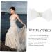 Angoily Mesh Pearl Headdress Girl Bows Bridal Wedding Decor Bachelorette Party Decoration Bow Veil Flower Hair Barrettes Hair Bows for Women Hairpin White Modeling Miss - Buy Online on GoSupps.com