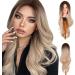 Long Wavy Blonde Wig with Dark Roots | Heat Resistant Synthetic Hair for Women | Daily Party & Cosplay Use (#5) - Buy Online on GoSupps.com