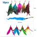 IOSPKKIO Pack of 10 Cat Feather Toys Replacement Cat Toy Magic Wand Refills with Storage Bag Cat Feather Refill Interactive Cats - Buy Online on GoSupps.com