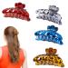 Hair Claw Clips 4.3 inch Large Hair Clips for Women Thick Hair Claw Clips for Long Hair Leopard Print Nonslip Jaw Clips Strong Grip Hair Claws Especially Suitable for Thick Hair (4 Pack)