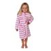 Wolimbo children's bathrobe with name and motif embroidered 100% cotton baby bathrobe 98-104 pink ringed bear