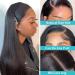 LHENDS 24 Inch Straight Lace Front Human Hair Wig - 180% Density, Brazilian Virgin Hair, HD Transparent Lace, Pre Plucked with Baby Hair - Black Women - Buy Online on GoSupps.com