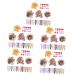 minkissy 5 Sets Children's Headgear Ponytail Holders Mini Hair Clamps Lovely Hair Rope Hair Clips Small Hairpins Small Hair Bangs Clips Kids Hair Accessory Kit Nylon Girl Baby Snap Clip