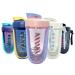 Qavi Protein Shaker Bottle With Stainless Steel Mixing Wire Ball and Rope Premium Shaker Made of Tritan Materiel BPA Free Durable Leakproof And Odourless | 590ml Purple