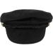 Men's Summer Cotton Greek Fisherman Sailor Hat Flat Cap - Black, Small-Medium - Buy Online on GoSupps.com