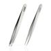 Rubis tweezers set - eyebrow tweezers slanted and splinter tweezers with pointed tip made of stainless steel