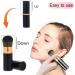 2 Pack Retractable Kabuki Makeup Brushes Small Portable Travel Foundation Brush Ultra Soft & Fine Bristles Face Blusher Brush with Cover for Bronzer Buffing Highlighter Flawless Powder Cosmetics Black & Red - Buy Online on GoSupps.com