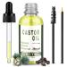 Organic Castor Oil, Cold Pressed, Pure - 100% Natural Care stimulates and strengthens the growth of hair, beard, eyelashes, eyebrows, nails, cuticles and skin