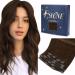 Fshine hair extension real hair clip 60cm 120 gram 100% human remy clip in extensions real hair brown hair part smooth long hair human 7 pcs #4 1.4 clip #4 60cm