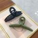 Stylish Army Green Frosty Texture Hair Clip for Women - Chic Hairpins & Accessories - Perfect Gift for Girls (1 Pack) - Buy Online on GoSupps.com