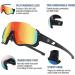DUCO Polarized Kids Baseball Sunglasses with 3 Lenses - Black Frame, Orange Colorful Lens - Buy Online on GoSupps.com