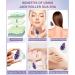 Face Roller & Gua Sha Tools - Jade Roller for Skin Care Face Lift & Puffy Eyes | Purple - Buy Online on GoSupps.com