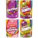 4x Skittles Fruit Flavoured Sharing Pouch Skittles Wild Berry 136g Fruits Giants 132g Giant Crazy Sours 132g Skittles Chewies 137g by Experts Supplies