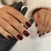 48PCS Reddish Brown Press on Nails - Xcreando Short Square Acrylic Fake Nails Set for Women & Girls | Glossy Wine Red Stick-On & Glue-On False Gel Nails - Buy Online on GoSupps.com