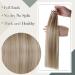Laavoo Micro Loop Hair Extensions - Real Hair Blonde with Dark Ash Blonde Highlights Invisible Microring - 50 Strands 40cm #16/22 - Buy Online on GoSupps.com