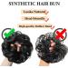 Hair Bun Hairpiece for Women Synthetic Messy Bun Hair Piece Tousled Updo Hair Buns Extension Elastic Band Curly Chignon Scrunchie Ponytail Extension for Women Hair Chignons(AM41-2) - Buy Online on GoSupps.com