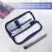 ALOEU Portable Insulin Cooler Bag Diabetic Insulin Travel Case Cooler Pill Box Aluminum Foil Ice Bag (Navy Blue) - Buy Online on GoSupps.com