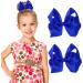 Sibba Ribbon Hair Bows Clips Barrettes - 6 Inch Vintage Big Ponytail Holder for Girls - Blue Color - Perfect for Cheerleading and Christmas Day - 2 Pieces - Buy Online on GoSupps.com