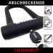 KRASER KR65145B U-Lock Bicycle Lock - High Security Universal U Bike Lock with 120cm Steel Cable & Bracket for Enhanced Protection - Buy Online on GoSupps.com