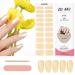 Kalolary 20PCS Nail Adhesive Wrap Nail Gel Polish Strips Full Wraps Nail Polish Stickers Cured Gel Nail Strips Self-Adhesive Gel Nail Wrap Stickers Decals(UV/LED Lamp Required) (Milk White)