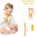 4Pack Silicone Teething Toys for Babies 0-12 Months | BPA Free Chew Relief Toys with Clip | Molar Teether Keepsake Gifts | Orange+Yellow - Buy Online on GoSupps.com