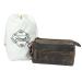 KOMALC Premium Buffalo Leather Unisex Toiletry Bag Travel Dopp Kit - Distressed Tan - Buy Online on GoSupps.com