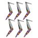 6 ALAZCO Precision Mini Stainless Steel Nail Clippers with Swiveling Nail File Nailcare Sharp Fingernail Clipper Classic Retro Style