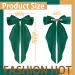 HundoPony Hair Bow Long Tail Soft Silky Satin Bowknots with Metal Clips Barrettes Hair Clips for Girls Women Stylish French Ribbon Hairpin Green - Buy Online on GoSupps.com