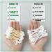 Nuduko Bamboo Cotton Swabs 500 Count | 100% Compostable & Organic | Eco-Friendly Biodegradable Wooden Cotton Buds | Plastic-Free Spiral/Round Head | 500 Pack - Buy Online on GoSupps.com