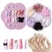 Bow Nail Charms with 7 Grids Nail Art Charms Colorful Nail Charms and Gems Decorative Bow Charms for Nails Art DIY Manicure Craft Decoration Nail Tips