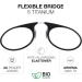 Didinsky Unisex Reading Glasses - Compact Light Edgeless | Ideal for Travel Comfortable with Adhesive Strips | Orsay Graphitebio 3.0x - Buy Online on GoSupps.com