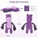 Tonyfy Dog Toys - Squeaky Plush & Interactive Cotton Rope Toys for Puppies & Small Dogs (Purple Hippo) - Buy Online on GoSupps.com