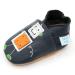Dotty Fish Soft Leather Baby Shoes. Toddler Shoes for Boys. Non-Slip Suede Soles. 0-6 Months - 4-5 Years 3-4 Years Silver Robot