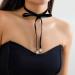 Oralgo Simple Pearl Neck Band with Bow - Elegant Women's Collarbone Necklace | Long Lacing Fashion Jewelry - Buy Online on GoSupps.com