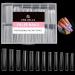 UNA GELLA XXL Long Square Nails Tips 216 PCS No C Curve Straight Nail Tips Full Cover Square Gel X Tips Extra Long Nail Tips Clear False Fake Nails Gel Nail Extension for Nail Salon Home DIY 12 Sizes 216pcs Full Square Tips XXL