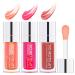 Hydrating Lip Glow oil LONG LAGING LIP GLOSS Transparent Toot Lip Balm Moisturizing Lip oil repairs lip lines for lip care and dry lips 3PCs#1+#2+#3